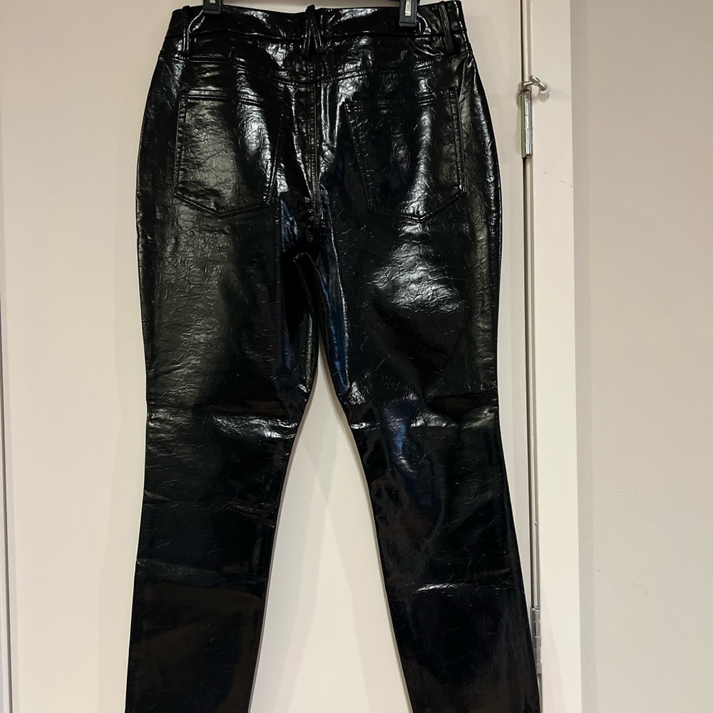 Good American Glossy Black Pants